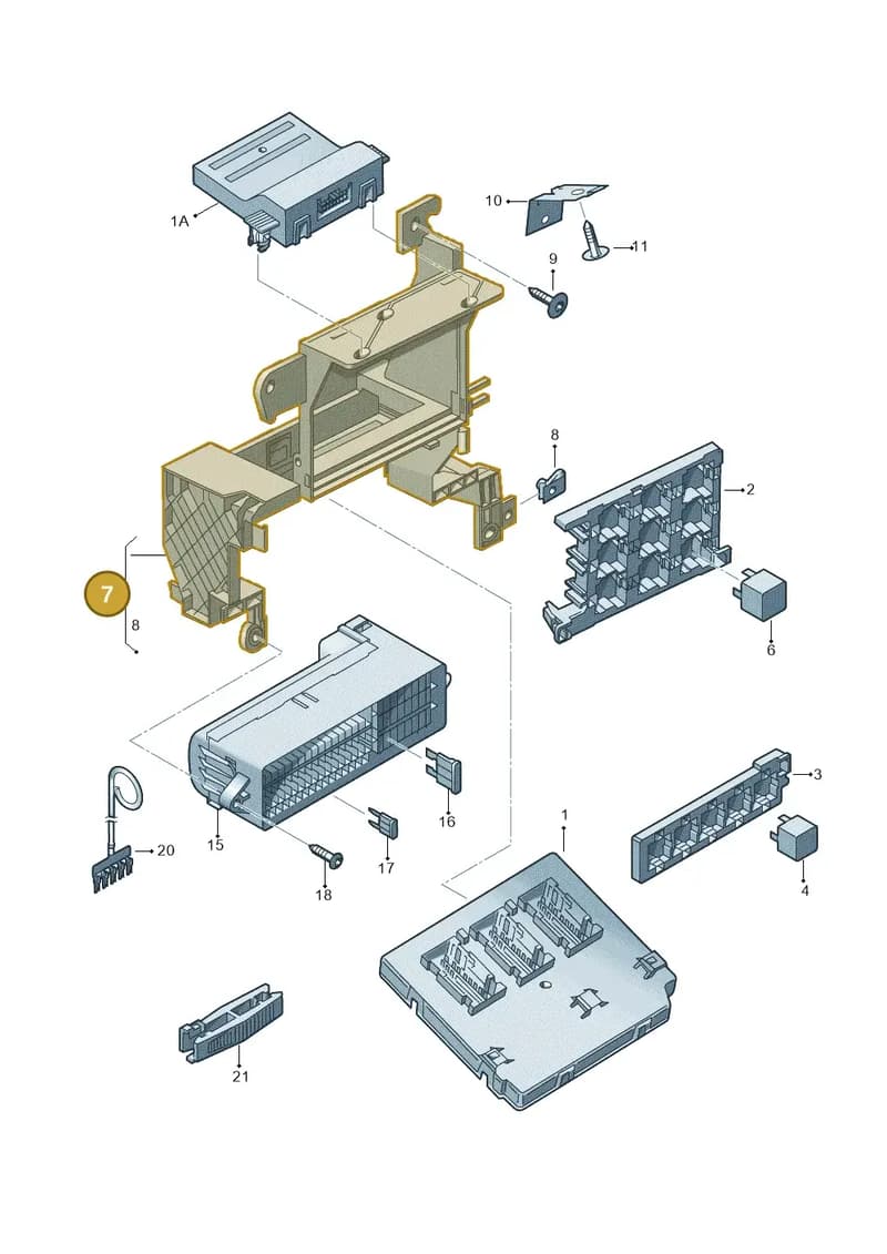 1K2971262Q — Volkswagen Golf Plus (2011-2014) diagram 650937000, position 7