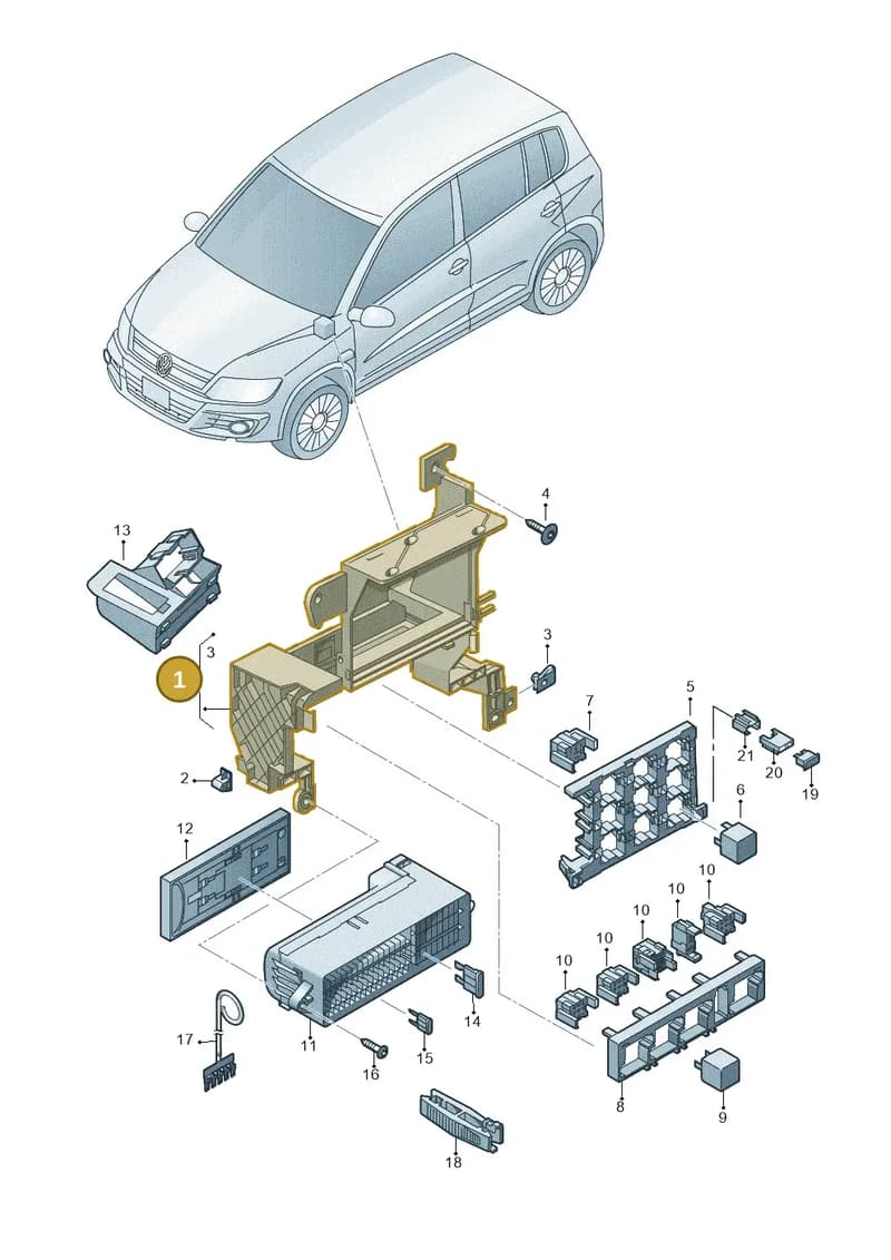 1K2971262Q — Volkswagen Tiguan (2011-2018) diagram 719937100, position 1