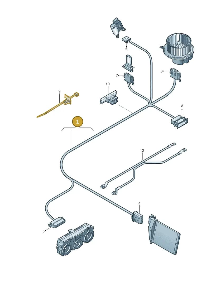 1K2971566AL — Volkswagen Scirocco 2.0 (2014-2017) diagram 412972550, position 1