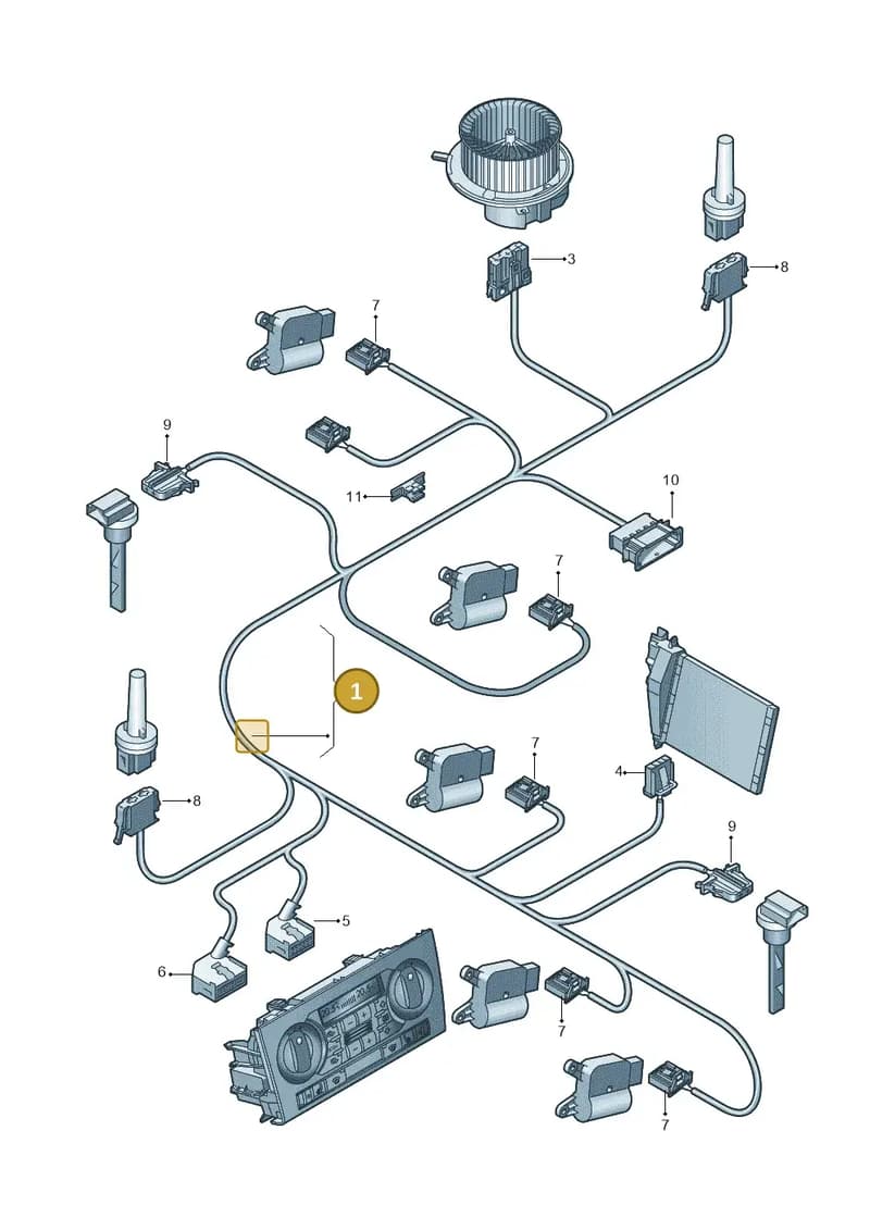 1K2971566AN — Volkswagen Scirocco 2.0 (2014-2017) diagram 412972600, position 1