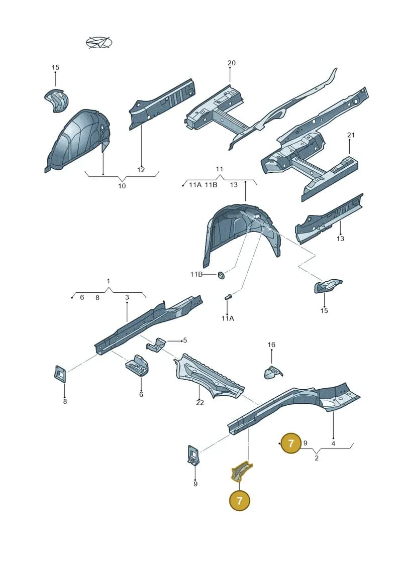 1K5803612 — Volkswagen Jetta variant (2009-2014) diagram 684803200, position 7