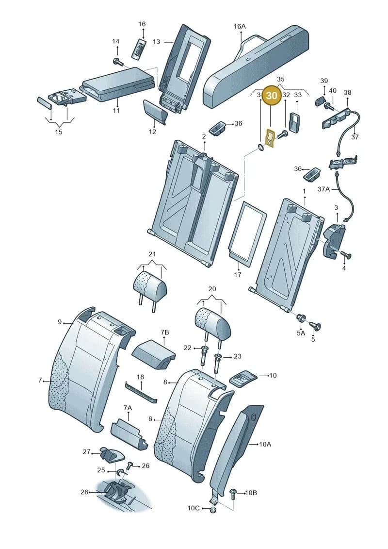 1K6887269 — Audi Q3 1.4 (2012-2016) diagram 711885700, position 30