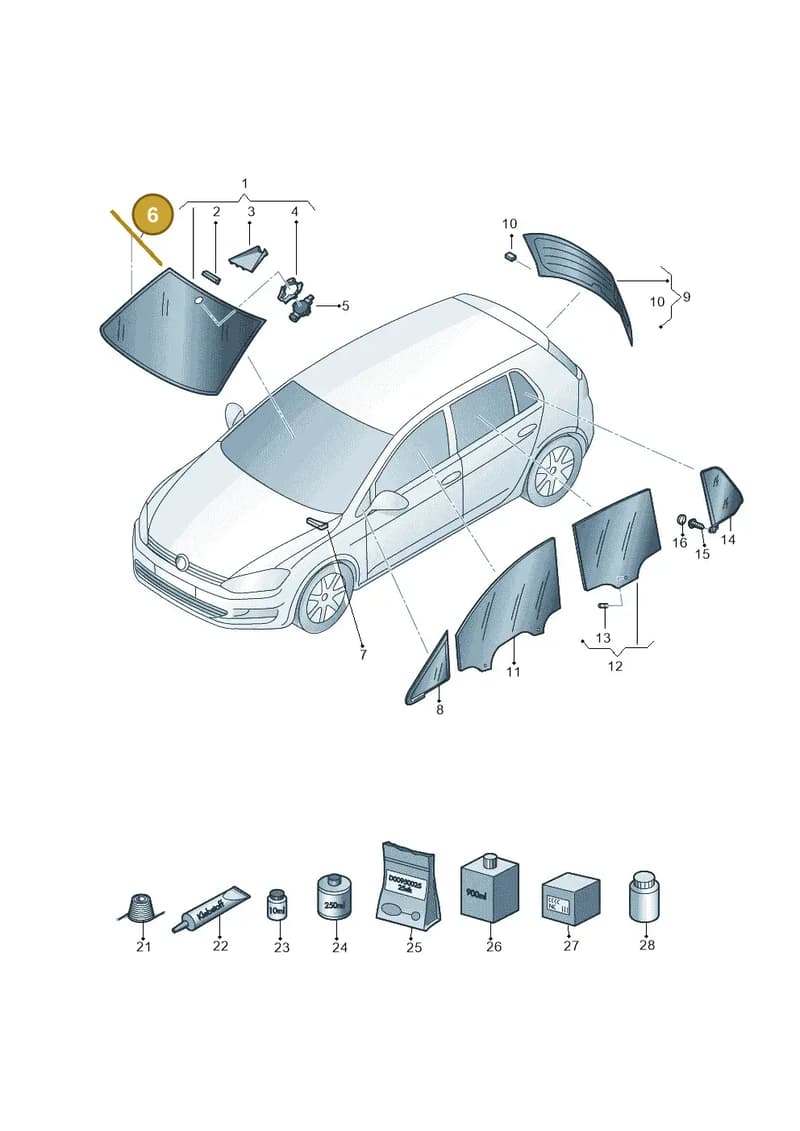 1K8845132 — Volkswagen e-Golf (2014-2021) diagram 774845000, position 6