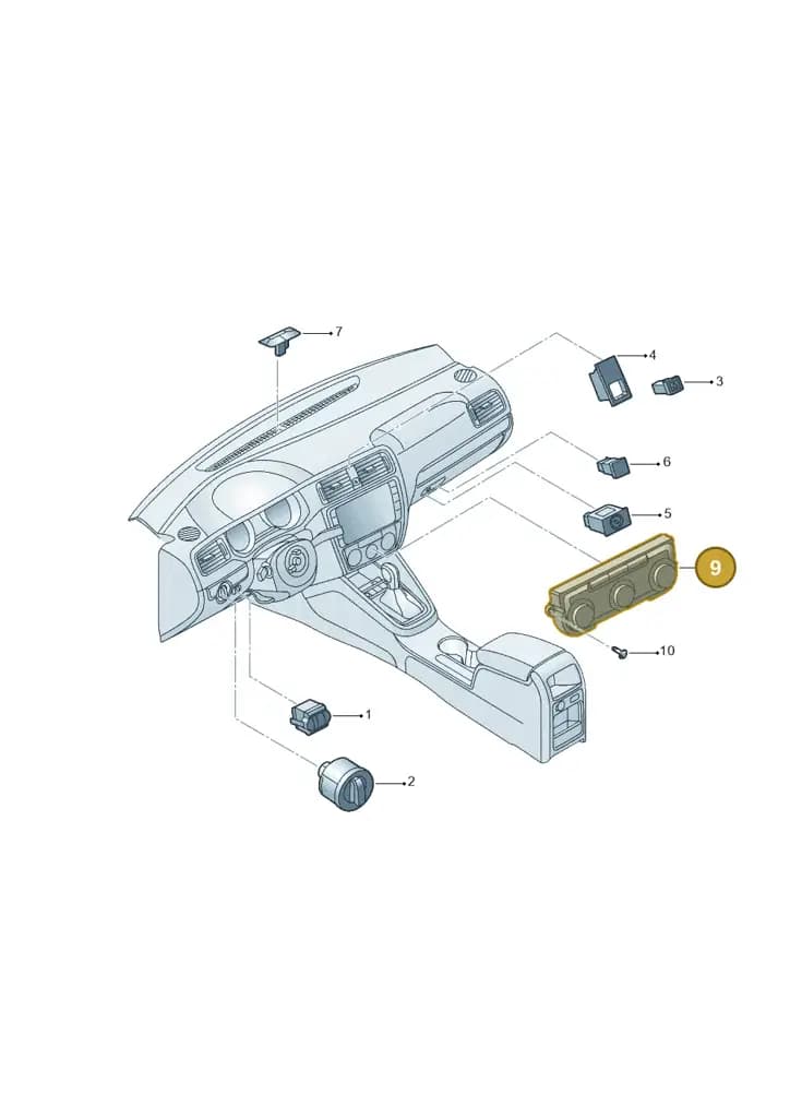1K8907044CMZJU — Volkswagen Jetta (2014-2017) diagram 789941500, position 9