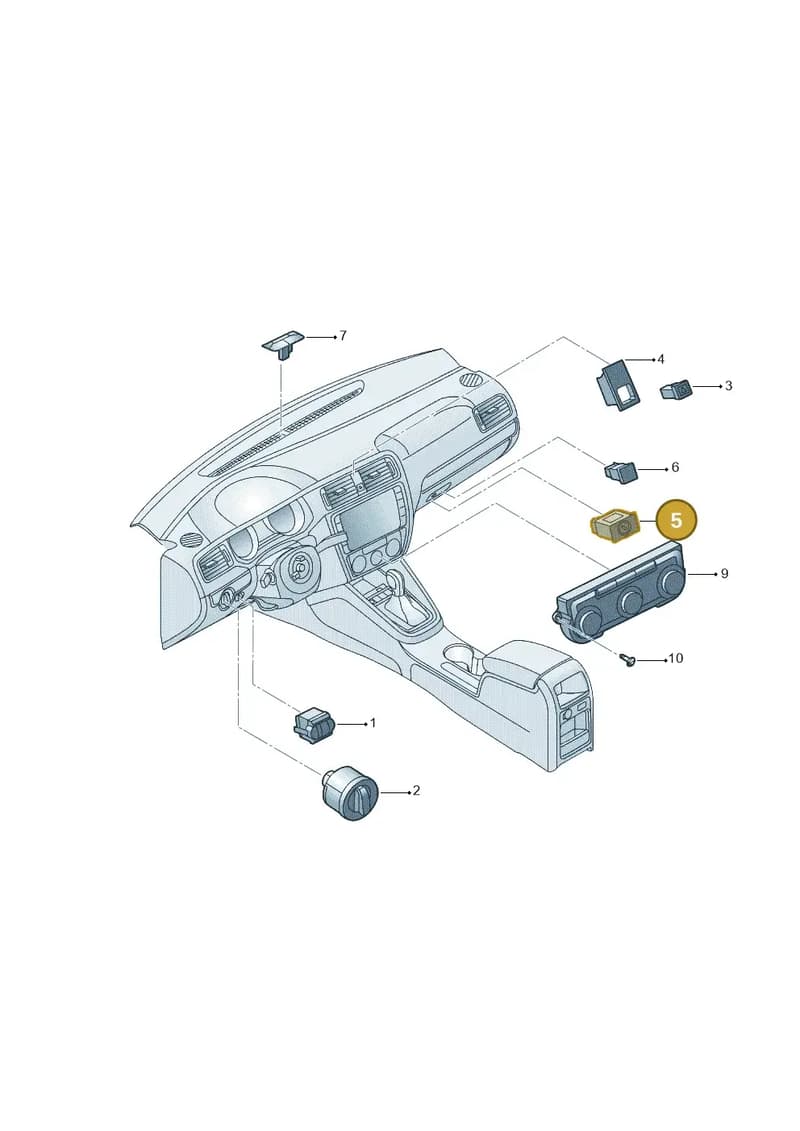 1K8919237WGI — Volkswagen Jetta (2014-2018) diagram 789941500, position 5
