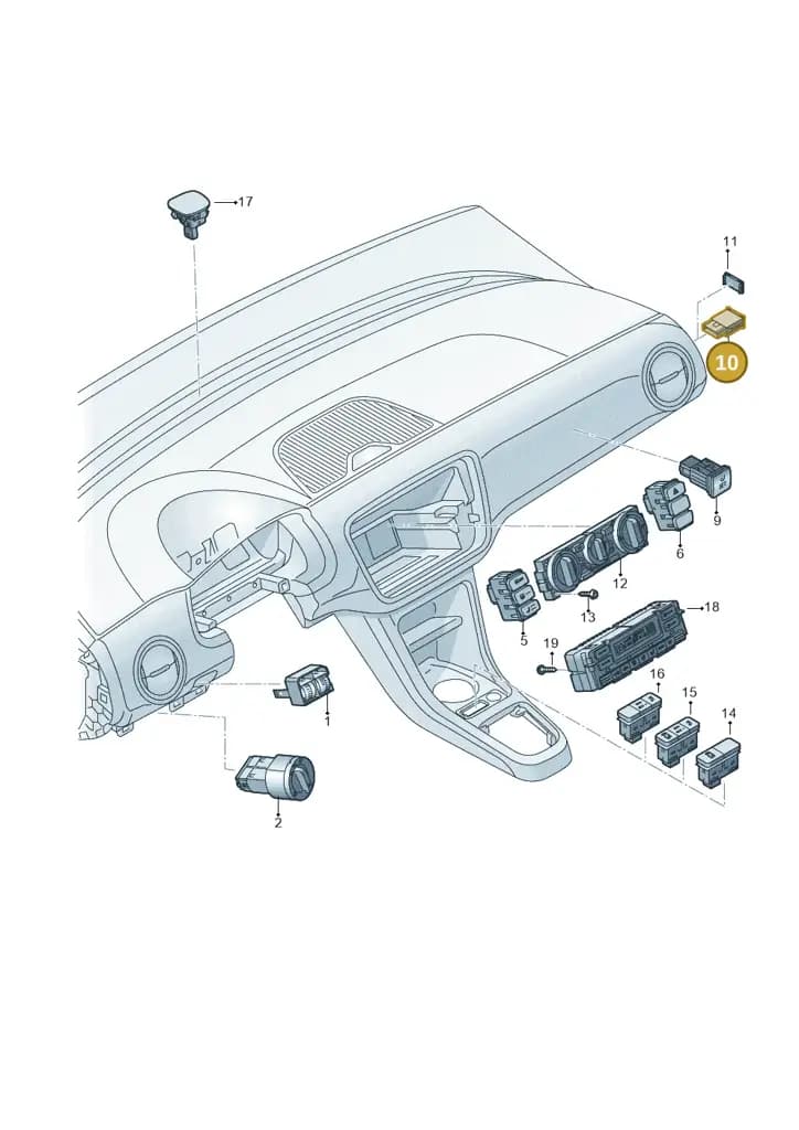 1K8919237WGI — Volkswagen up! (2016-2023) diagram 723941500, position 10