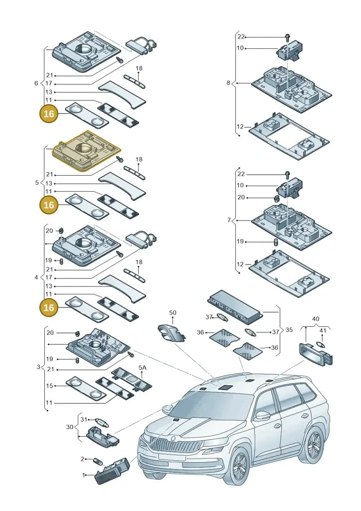 1K8947125AQD — Skoda Karoq (2017-2023) diagram 834947000, position 16