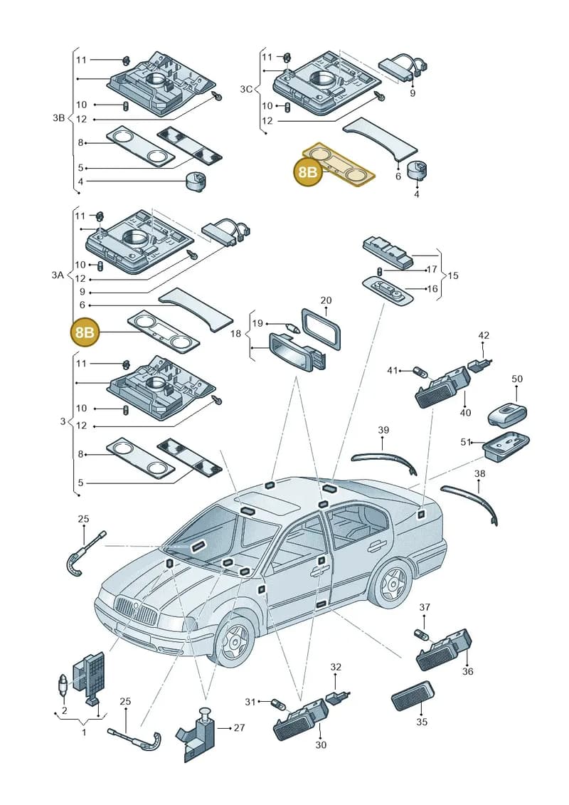 1K8947125TDZ — Skoda Octavia (2012-2017) diagram 753947000, position 8B
