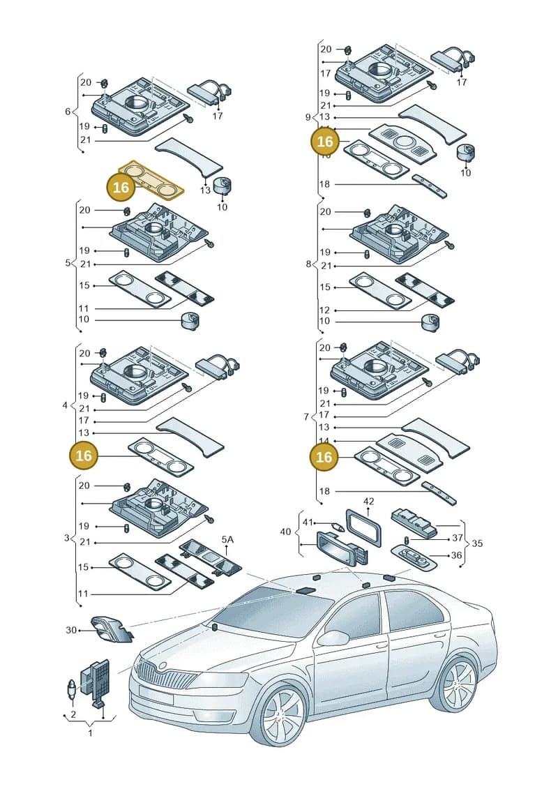 1K8947125TDZ — Skoda Octavia (2017-2020) diagram 805947000, position 16