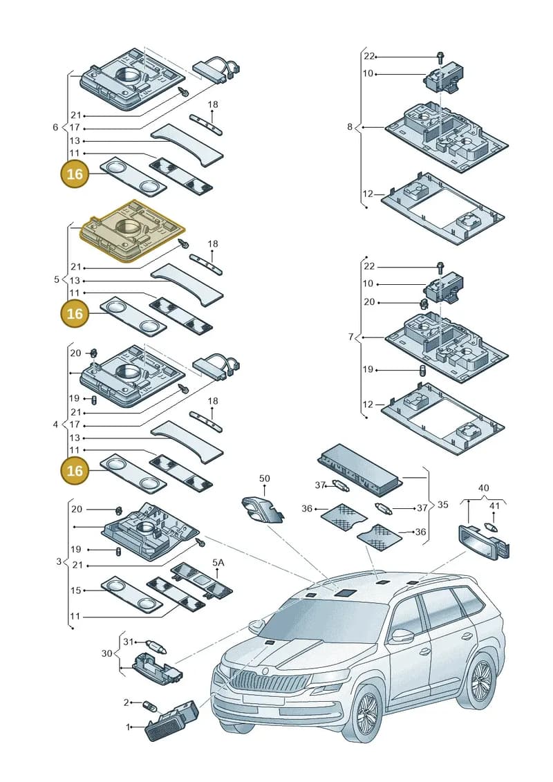 1K8947125TDZ — Skoda Karoq (2017-2023) diagram 834947000, position 16