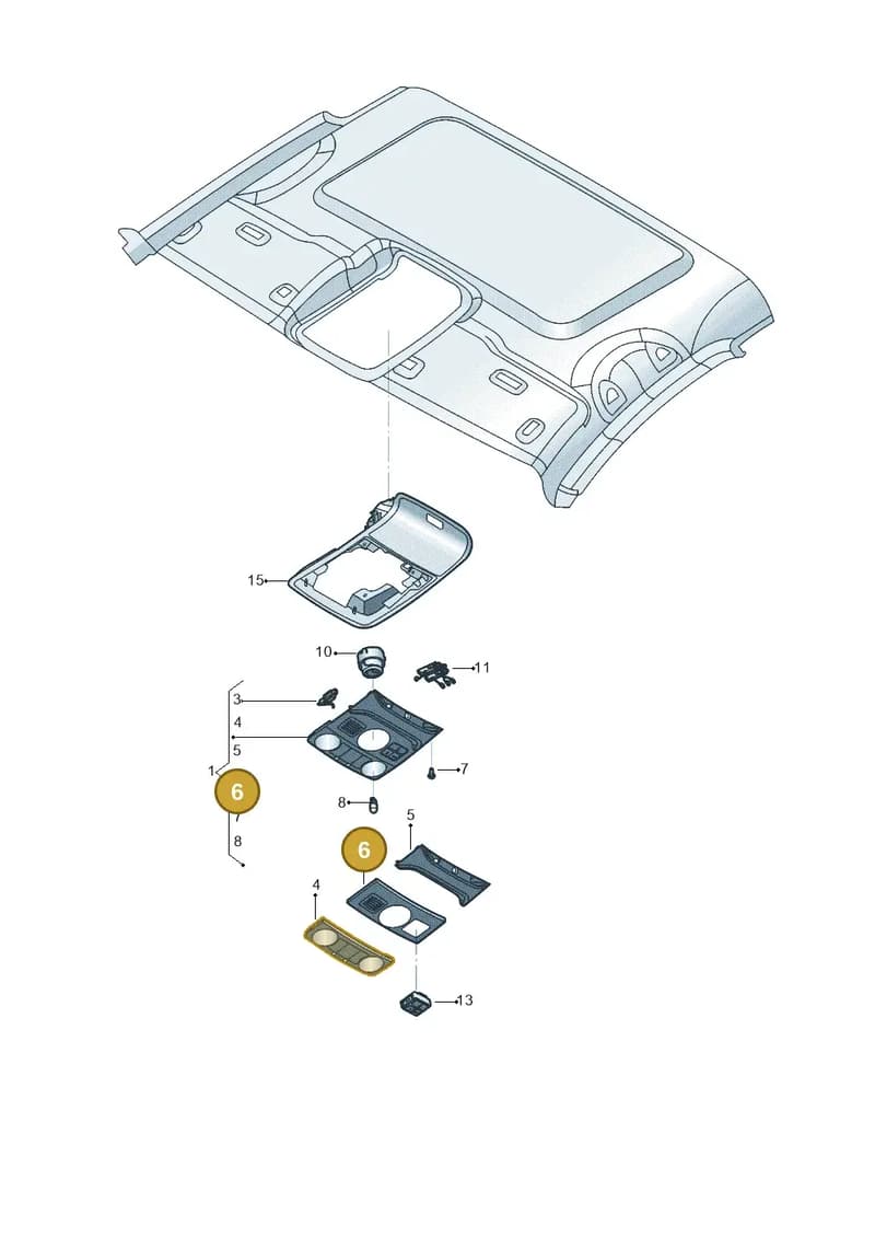 1K8947133H82V — Volkswagen Jetta 2.0 (2015-2015) diagram 789947100, position 6