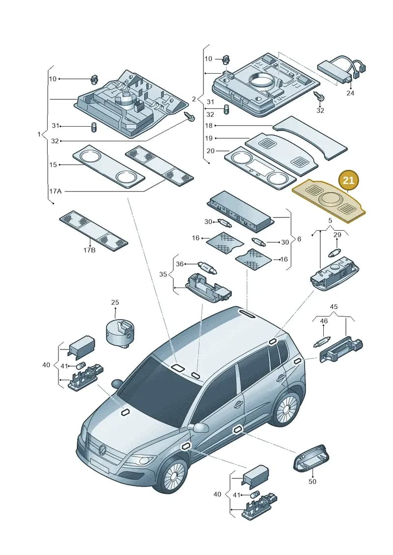 1K8947133J82V — Volkswagen TIGUAN                 08> (2007-) diagram 634947000, position 21