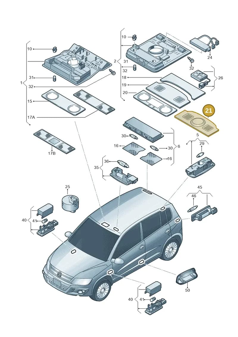 1K8947133J82V — Volkswagen Tiguan (2011-2018) diagram 719947000, position 21