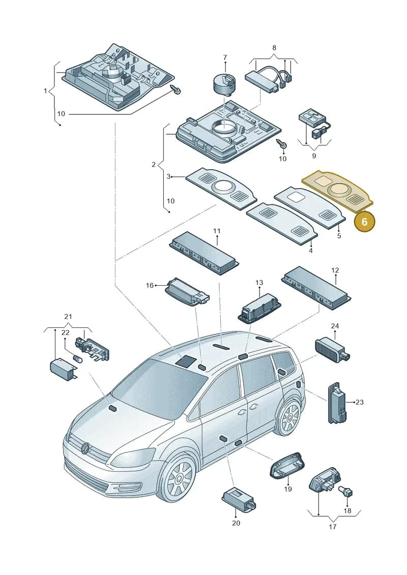1K8947133J82V — Volkswagen Sharan BlueMotion (2015-2022) diagram 863947001, position 6