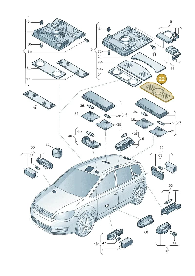 1K8947133J82V — Volkswagen Sharan BlueMotion (2015-2022) diagram 689947000, position 22