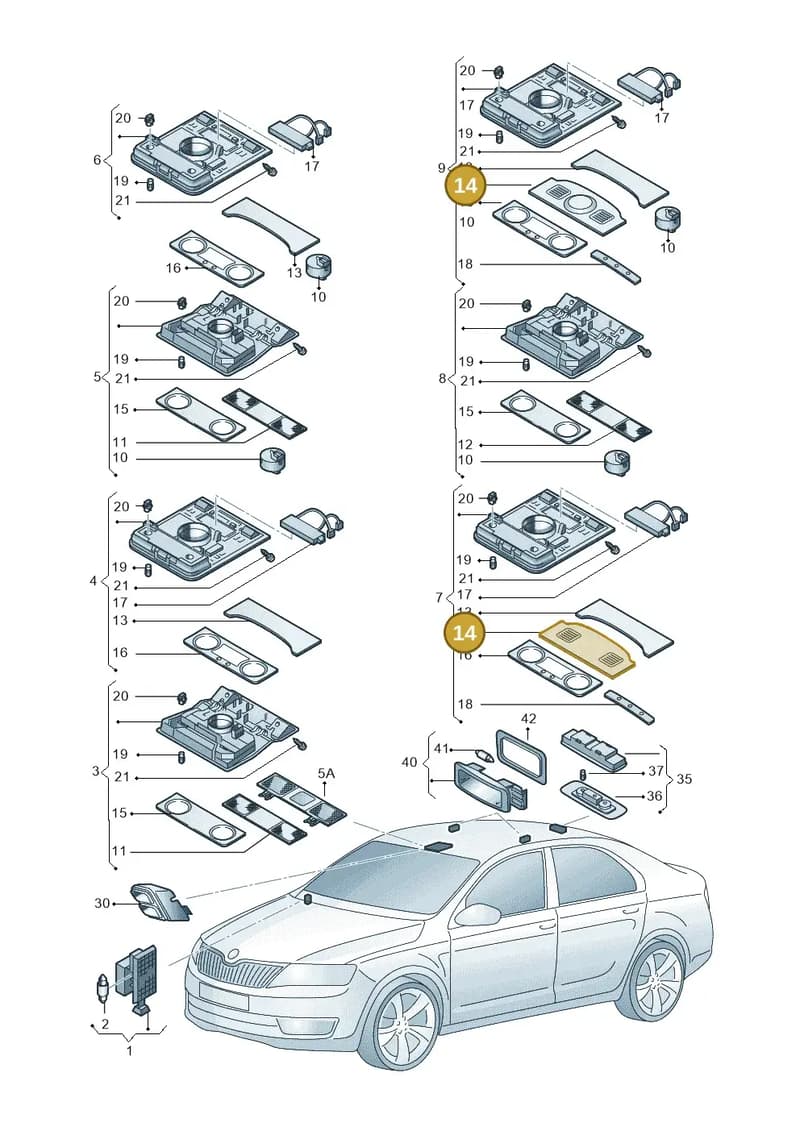 1K8947133JWNI — Skoda Octavia (2017-2020) diagram 805947000, position 14
