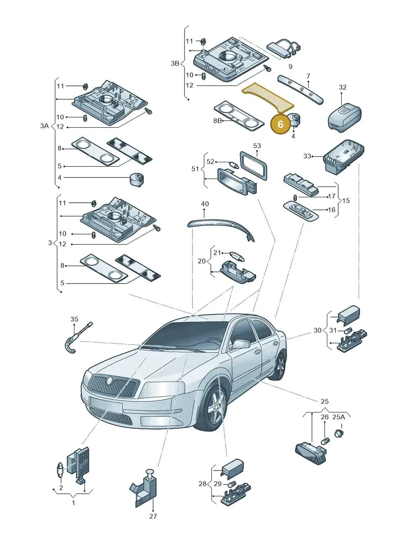 1K8947133WNI — Skoda Superb (2013-2015) diagram 632947000, position 6