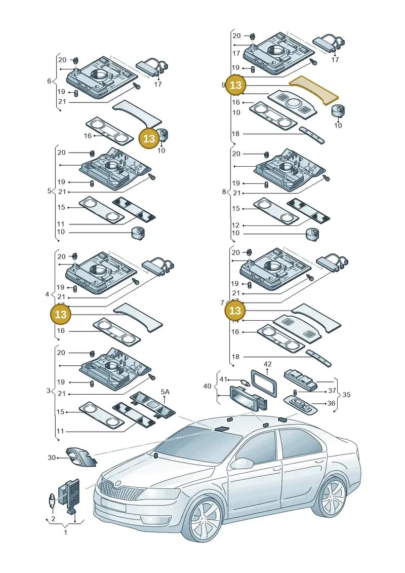 1K8947133WNI — Skoda Octavia (2017-2020) diagram 805947000, position 13
