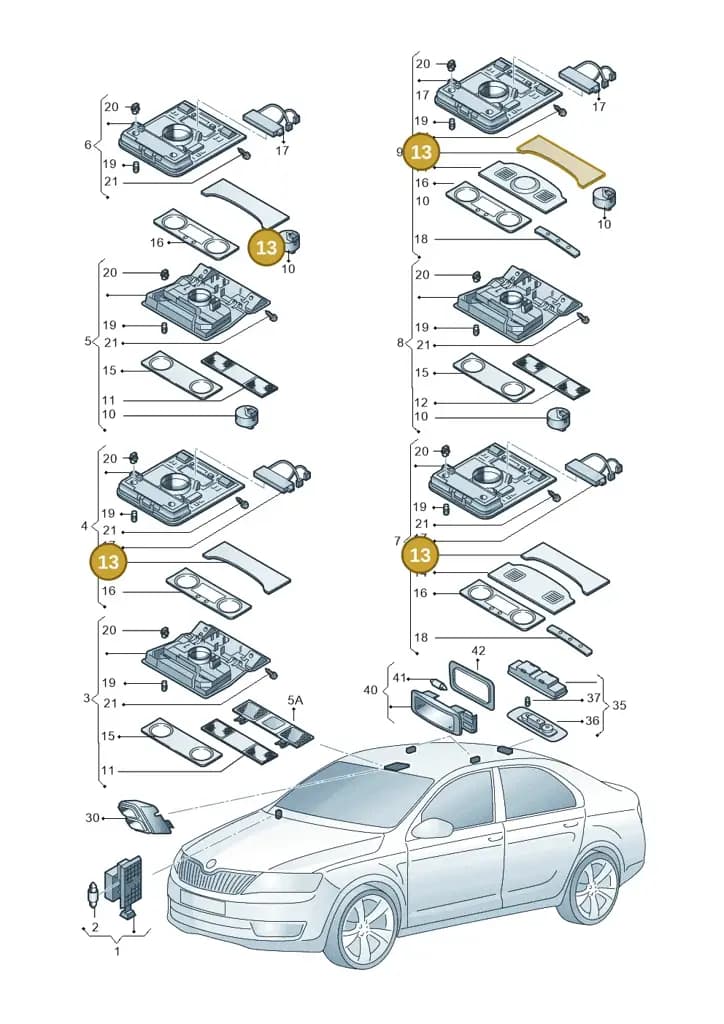 1K8947133WNI — Skoda Octavia (2017-2020) diagram 805947000, position 13