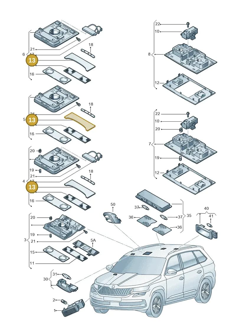 1K8947133WNI — Skoda Karoq (2017-2022) diagram 834947000, position 13