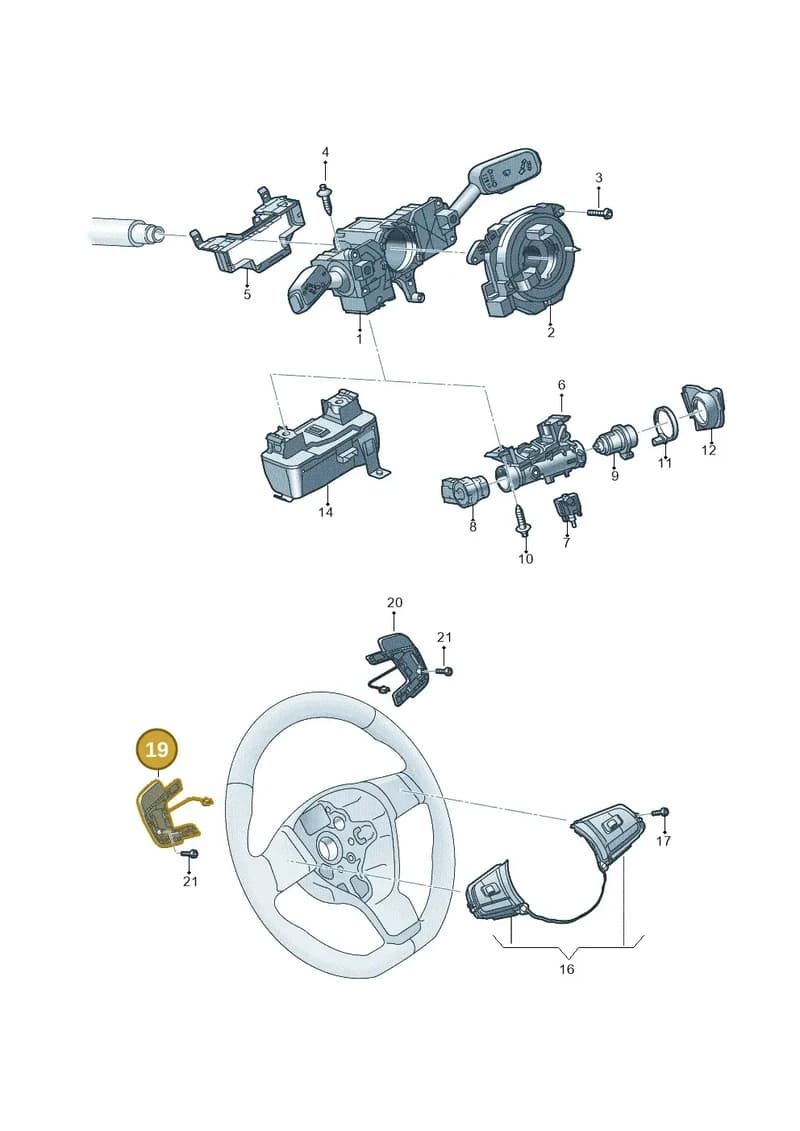 1K8951527WHS — Volkswagen Polo (2017-2025) diagram 837953500, position 19