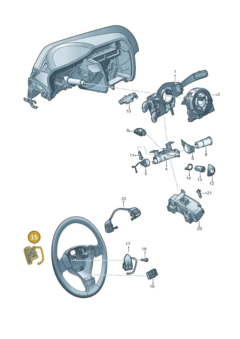 1K8951528WHS — Volkswagen Scirocco 2.0 (2014-2017) diagram 649953550, position 15