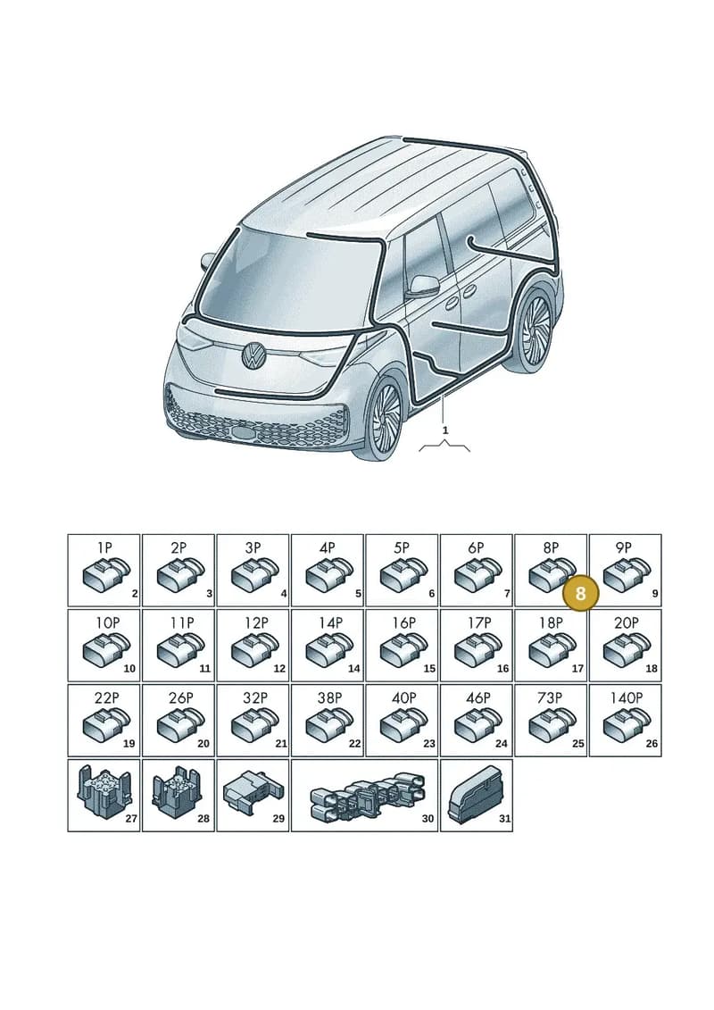 1K8972928A — Volkswagen ID. Buzz (2022-2025) diagram 15a972000, position 8