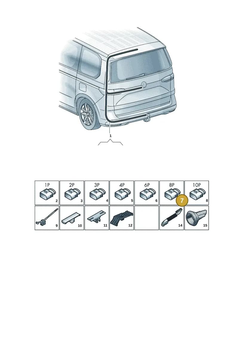 1K8972928A — Volkswagen Multivan (2021-2025) diagram 7t0972810, position 7