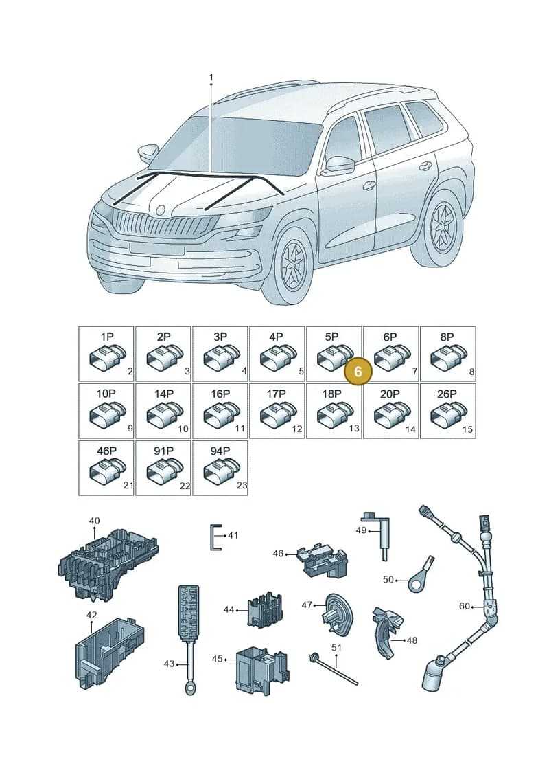 1K8972928A — Skoda Kodiaq (2018-2022) diagram 804971080, position 6