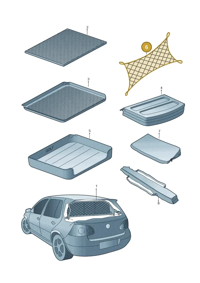1K9065111 — Volkswagen Golf Estate 1.4 (2014-2017) diagram 420071500, position 6