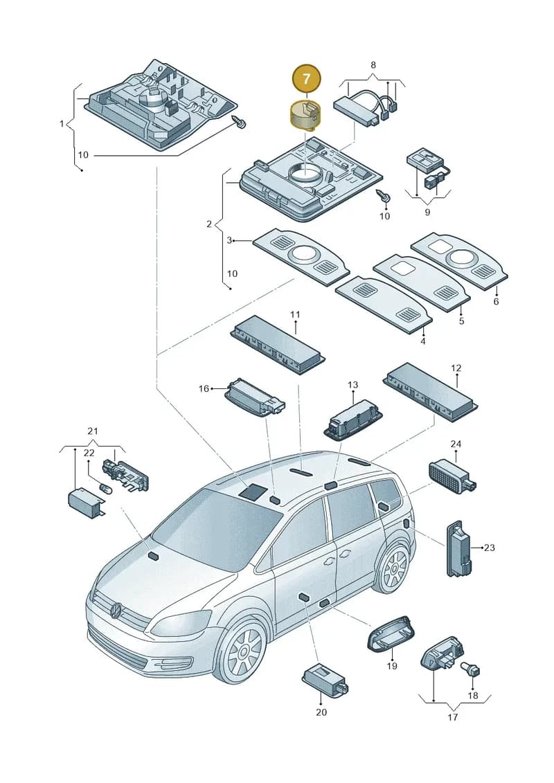 1K9959561YBD — Volkswagen Sharan (2015-2022) diagram 863947001, position 7