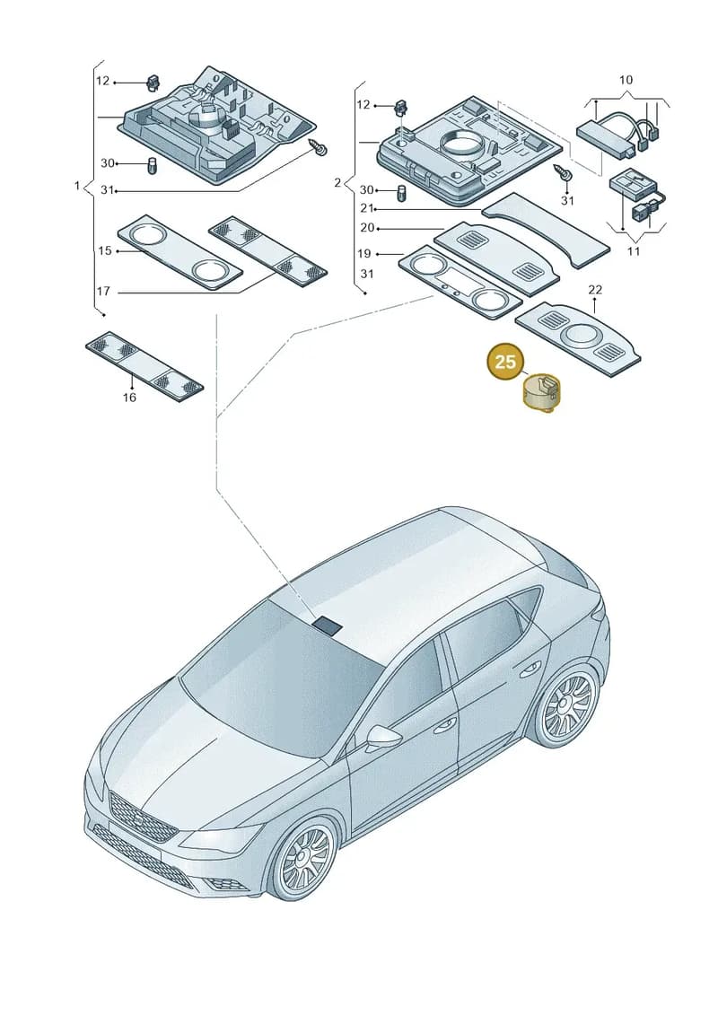 1K9959561YBD — SEAT Leon ST (2016-2020) diagram 754947000, position 25
