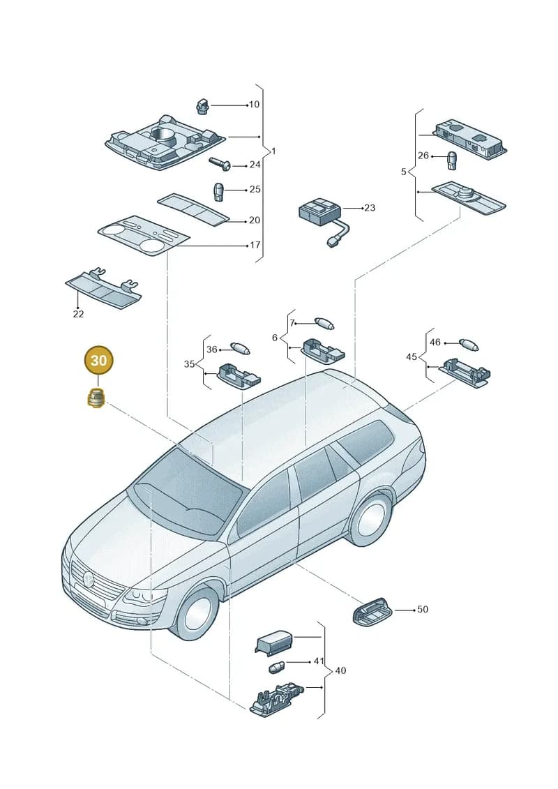 1K9959561YBE — Volkswagen Jetta variant (2009-2014) diagram 684947000, position 30