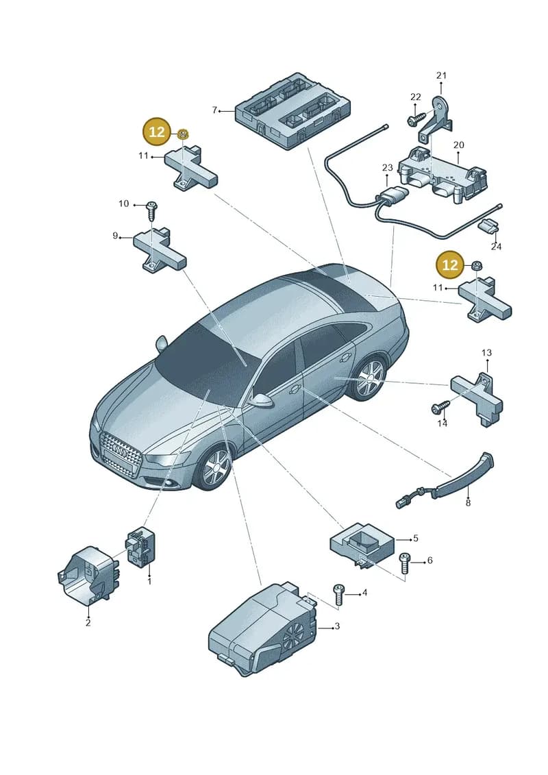 1M6857026 — Audi A6 (2014-2018) diagram 717909000, position 12