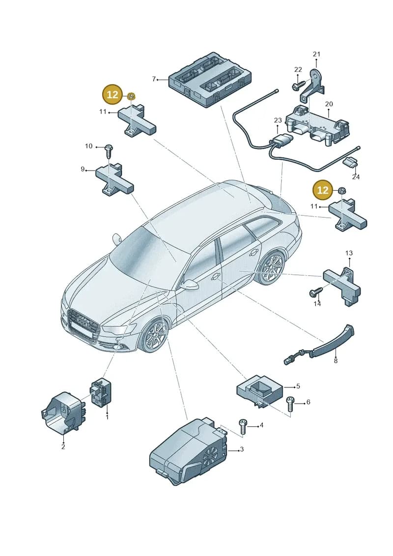 1M6857026 — Audi RS6 Avant (2013-2018) diagram 758909000, position 12