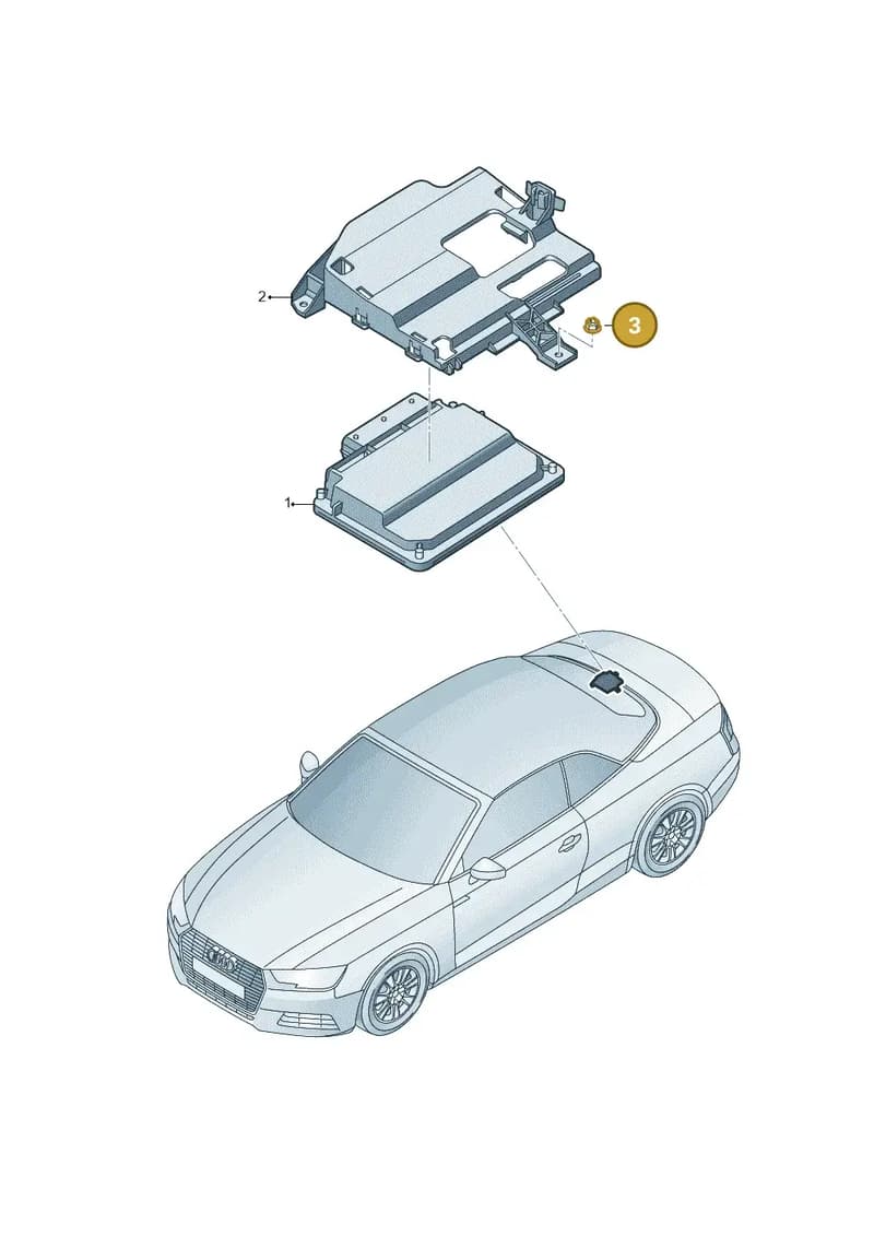 1M6857026 — Audi A5 Cabriolet (2016-2025) diagram 848907250, position 3