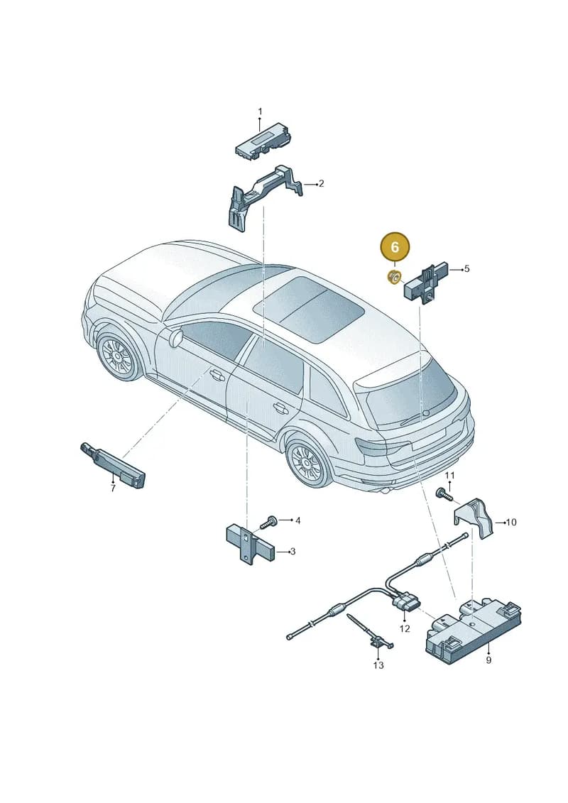 1M6857026 — Audi A4 (2015-2025) diagram 849909010, position 6