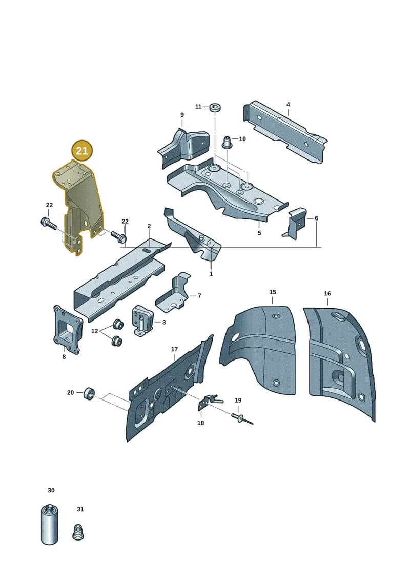 1N3803714 — Volkswagen ID. Buzz (2022-2025) diagram 15a803000, position 21