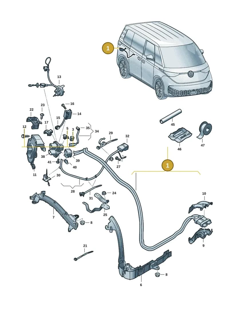1N3971531AB — Volkswagen ID. Buzz (2022-2025) diagram 15a970150, position 1
