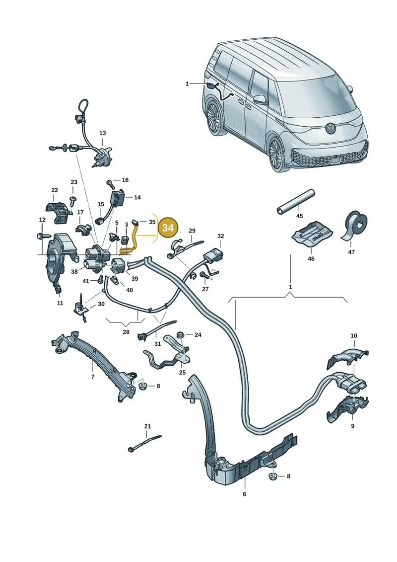 1N3971568 — Volkswagen ID. Buzz (2022-2025) diagram 15a970150, position 34
