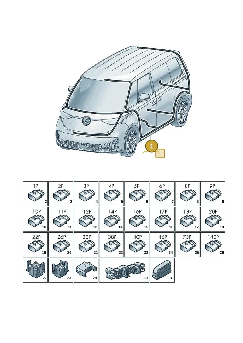 1N3971879 — Volkswagen ID. Buzz (2022-2025) diagram 15a972000, position 1