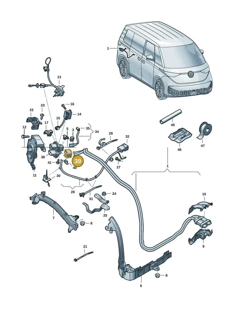 1N3972509 — Volkswagen ID. Buzz (2022-2025) diagram 15a970150, position 39
