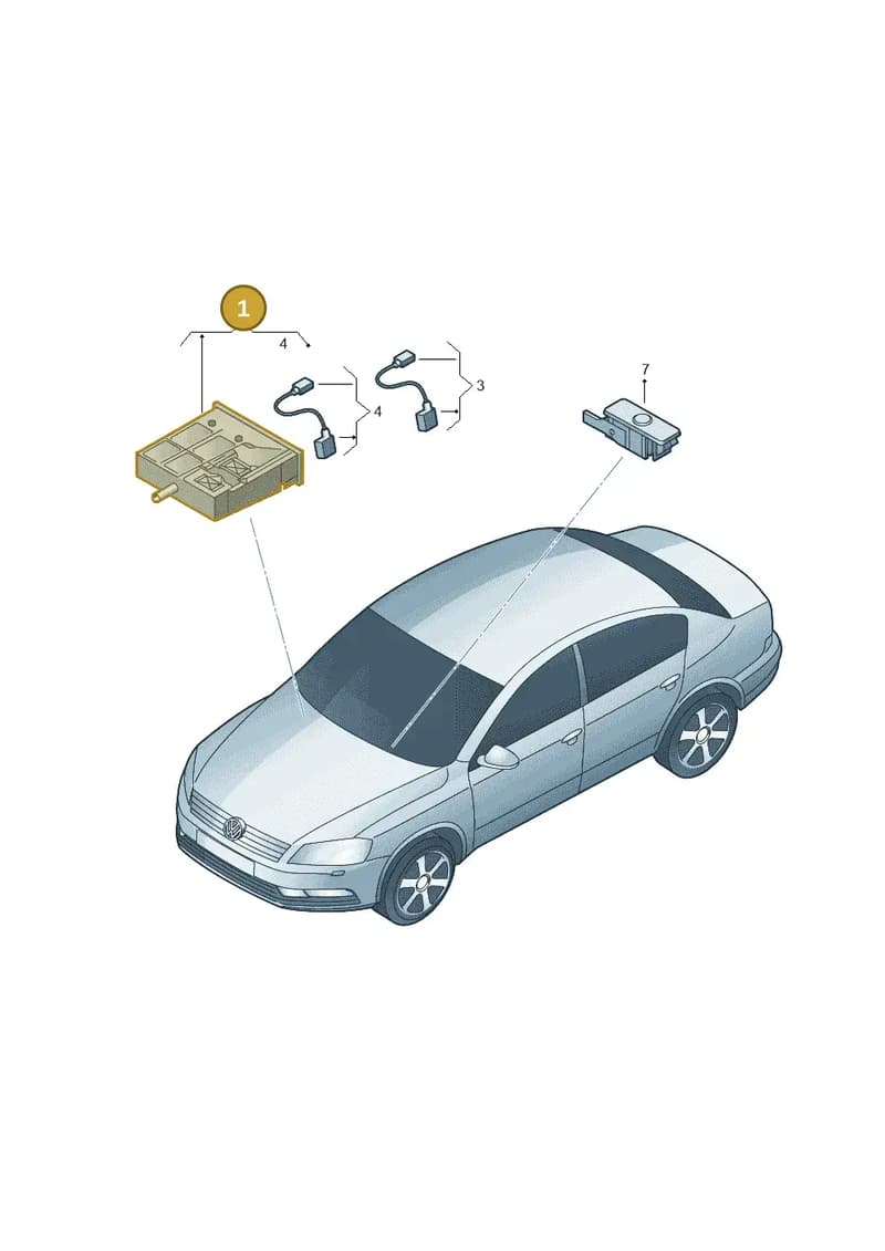 1Q0035348 — Volkswagen Passat saloon (2010-2015) diagram 702035780, position 1