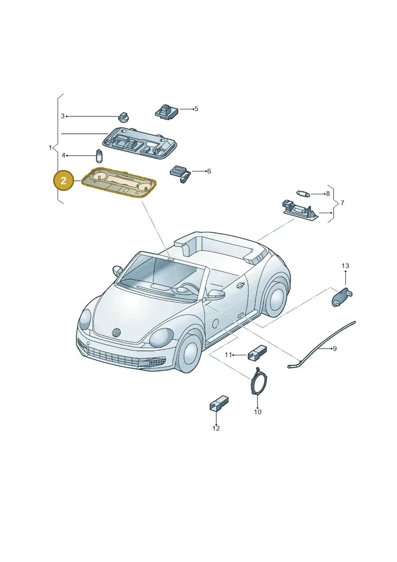 1Q0947125B82V — Volkswagen New beetle cabriolet (2011-2016) diagram 716947000, position 2