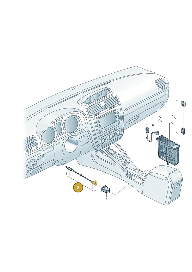 1Q0971656 — Volkswagen Scirocco 2.0 (2014-2017) diagram 786035780, position 2