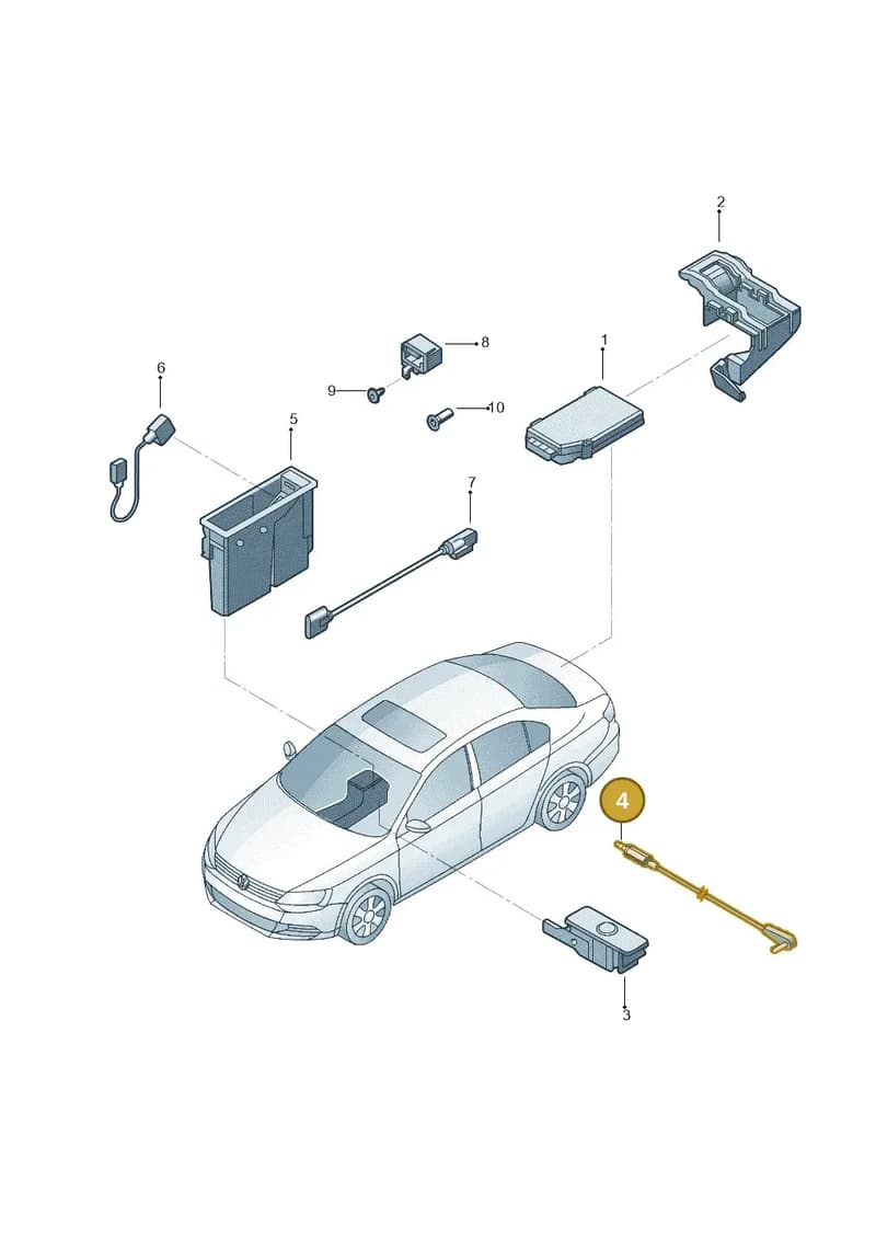 1Q0971656 — Volkswagen Jetta 2.0 (2015-2015) diagram 789035780, position 4