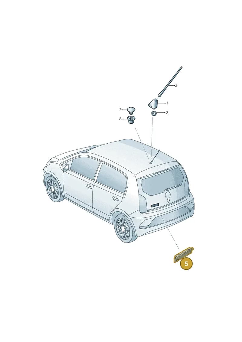 1S0035577H — Volkswagen up! (2016-2023) diagram 892035100, position 5