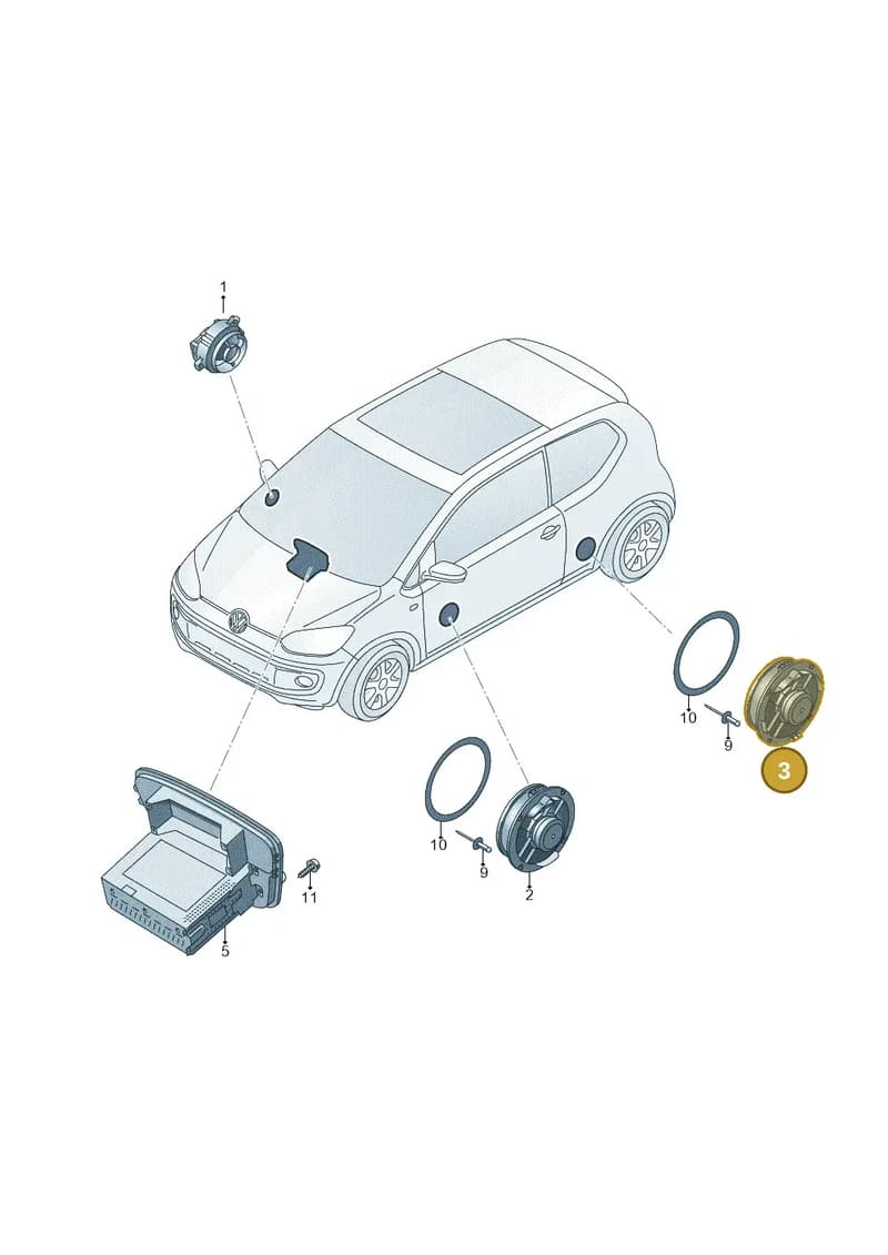 1S0035710C — Volkswagen E-up! (2013-2016) diagram 772035350, position 3