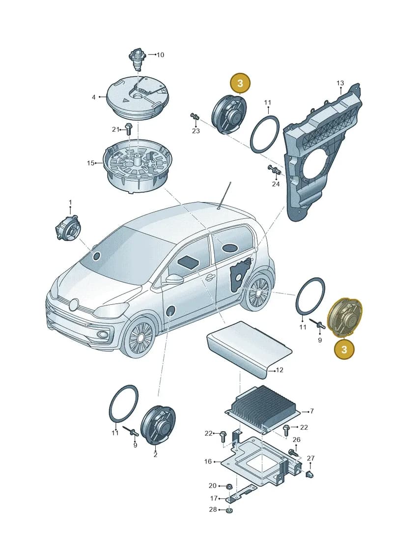 1S0035710D — Volkswagen up! (2016-2023) diagram 892035350, position 3