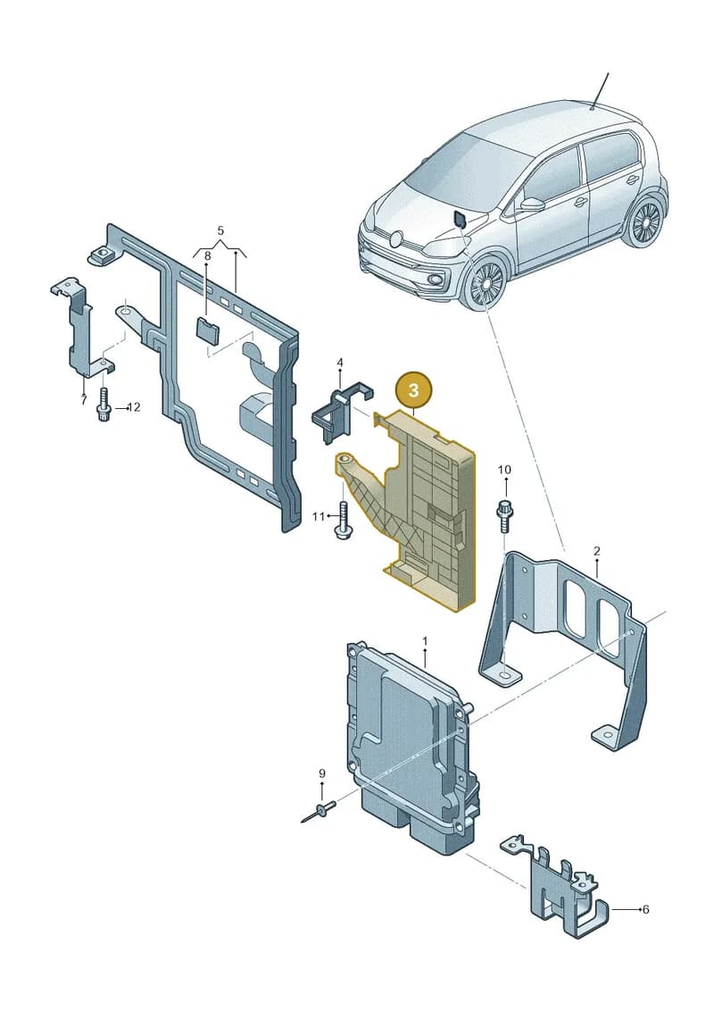 1S0906507E — Volkswagen up! (2016-2023) diagram 892906220, position 3